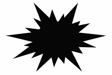 Obraz premium Black Comic Book Style Explosion Silhouette graphic