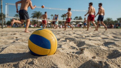 children playing on the beach