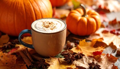 Autumnal pumpkin spice latte (1)