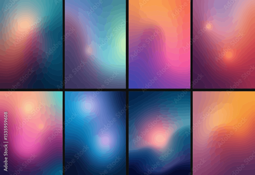 Poster abstract colorful blurred gradient background textures