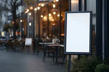The Blank White Paper Poster Mockup Displayed Outdoors: Versatile Advertising Space