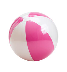 pink and white beachball isolated on transparent background. Png