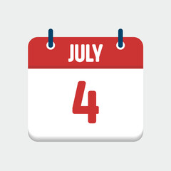 Fourth of july calendar icon design