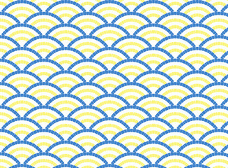 和をイメージしたドット柄 タイル 背景