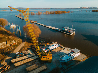 cargo ship in port
