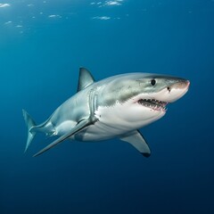 High-quality photo of a powerful shark, ideal for computer and mobile wallpaper.