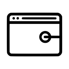 Website browser window with a secure connection symbol.