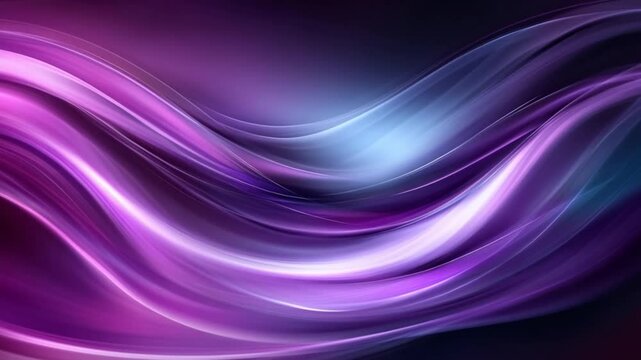 Abstract flowing purple and blue light streaks creating a dynamic wave pattern