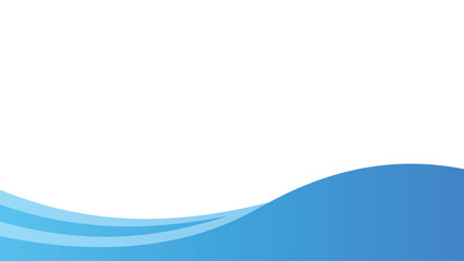 Blue ocean wave vector background. Clean abstract design.