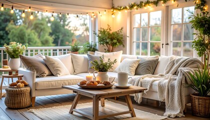 Cozy outdoor living room