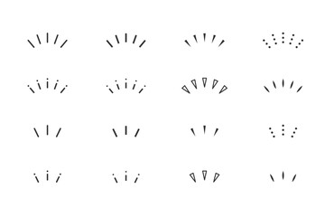 強調や注目を演出する放射線パーツ素材