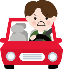 교통사고 나서 화난 운전자