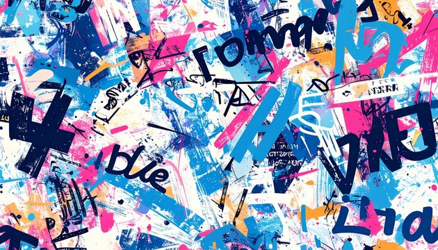 Fototapeta Colorful abstract graffiti design background - ideal for website backgrounds