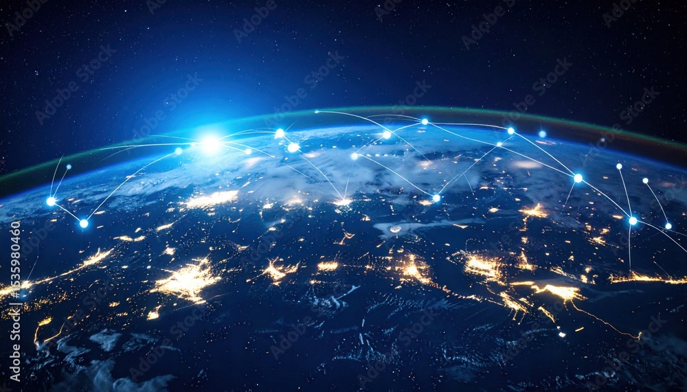 Poster global network from space