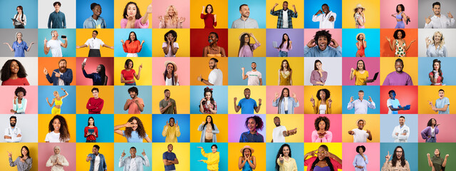 This collage celebrates the beauty of diversity through portraits of individuals from various...
