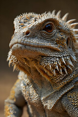 Fototapeta premium Isolated Bearded Dragon Head