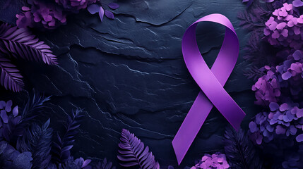 Purple ribbon awareness background wallpaper for cancer alzheimer lupus and domestic violence support