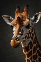 Fototapeta premium Giraffe Eye and Ossicones