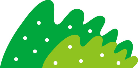 그린 풀숲 일러스트