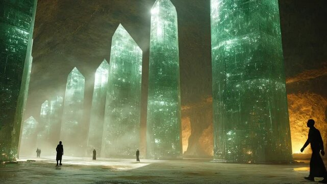 Crystal cavern interior, ethereal