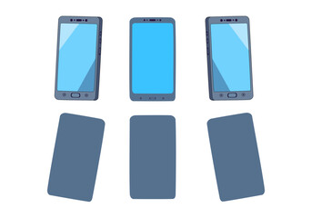 Cartoon Set Collection Cellphone Gadget Communication Simple Design Icon Digital Source 