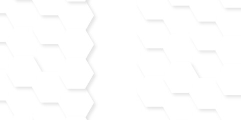 Seamless creative geometric Pattern of white hexagon white abstract hexagon wallpaper or background.  Futuristic abstract honeycomb mosaic white background. white hexagon geometric texture.