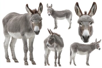 Donkey Facing Forward Greyfurred Equines