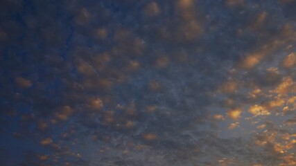 evening sky with yellow clouds