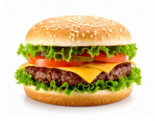Juicy Cheeseburger A Classic American Food Photography Image