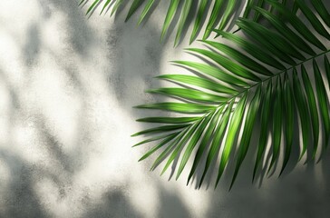 Obraz premium Coconut palm leaf realistic shadow overlay,