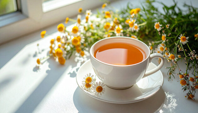 Wildflower Morning with a Cup of Tea