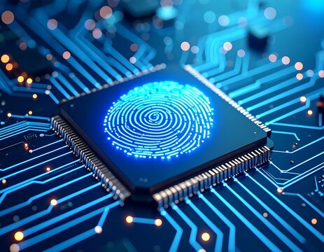 Fingerprint on a circuit board