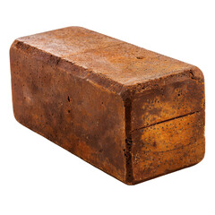 Weathered, rectangular brick with rough texture and earthy tones, showcasing its rustic charm and durability. This brick is perfect for construction or decorative purposes