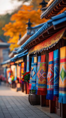 Quaint Easter Market Bustling With Joy in a Charming Village Square Filled With Colorful Crafts and Festive Decorations