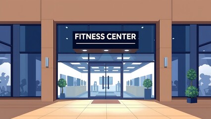 Exterior of Modern Fitness Center