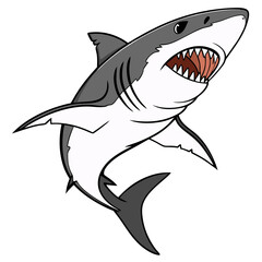 Menacing Great White Shark
