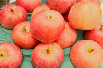 Apples in Yamanashi, Japan in summer