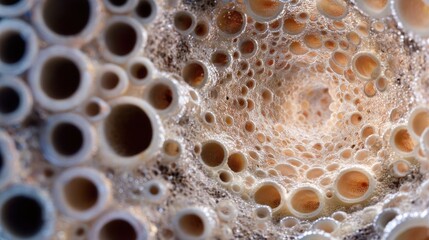 Abstract Macro Photography of Intricate Natural Structure