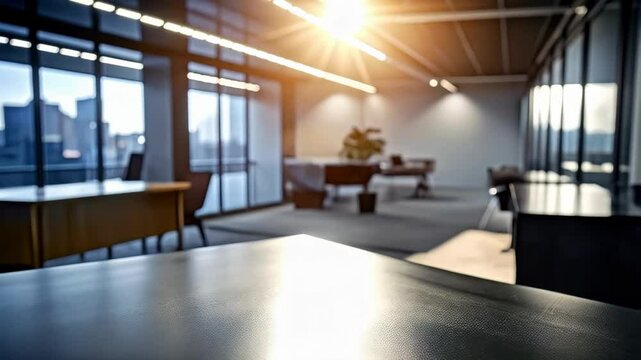 Silver stapler on a desk in a modern, bright, corporate office space with windows overlooking the cityscape, creating a sleek business environment