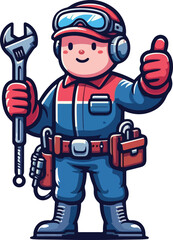 Cartoon of Technician