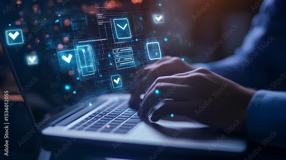 Poster generative ai artificial intelligence generate document and business files. intelligent automation i