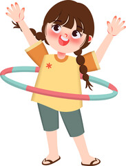 Obraz premium Illustration of Children Playing