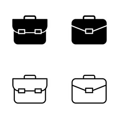 Briefcase icon vector. suitcase sign and symbol. luggage symbol.