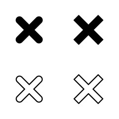 Obraz premium Close icon vector. Delete sign and symbol. cross sign