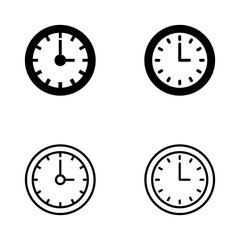 Clock icon vector. Time sign and symbol. watch icon
