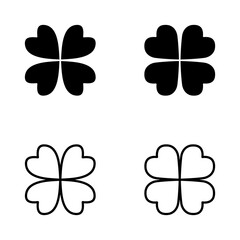 Clover icon vector. clover sign and symbol. four leaf clover icon.