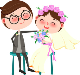 Character Wedding Illustration