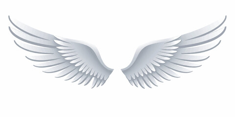 Obraz premium Simple Angel Wings Vector with Clean and Elegant Lines