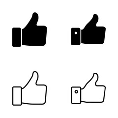 Obraz premium Like icon vector. Thumbs up sign and symbol. Hand like