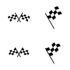 Racing flag icon vector. race flag sign and symbol.Checkered racing flag icon